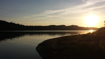Jezioro Solińskie zachód słońca